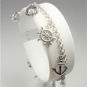 NAUTICAL THEMED ANCHOR SHIPS WHEEL BOAT BRACELET